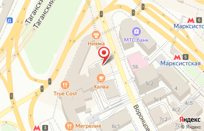 Сеть лаундж-баров Мята Lounge на Воронцовской улице на карте
