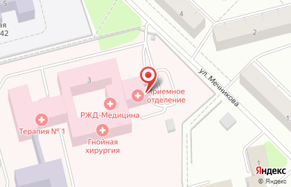 Клиническая больница Ржд-медицина на улице Мечникова на карте