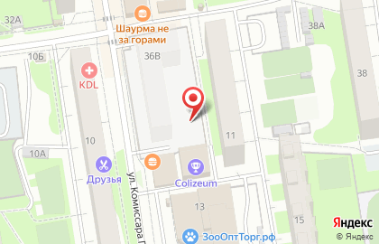 Киоск по продаже молочных продуктов в Дзержинском районе на карте