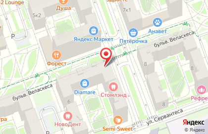 Клиника МЕДСИ SmartLab на бульваре Веласкеса на карте