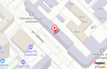 Киоск по продаже хлебобулочных изделий, Гагаринский район на улице Губкина на карте