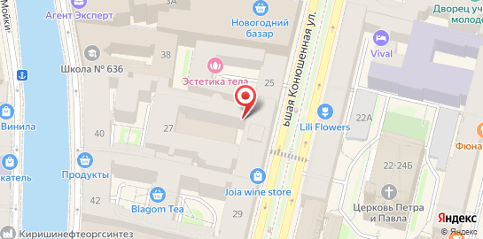 Клиника эстетической медицины Эстетика тела на Большой Конюшенной на карте