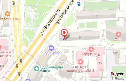 Сервисный центр по ремонту компьютеров и ноутбуков X-Service на улице Воровского на карте