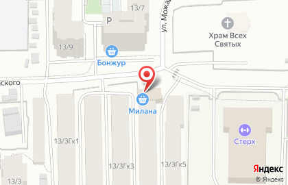Продуктовый магазин Аверс на улице Можайского на карте