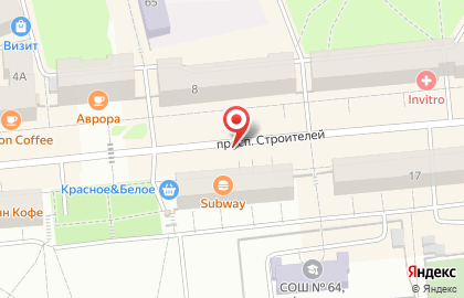 Sela на проспекте Строителей на карте
