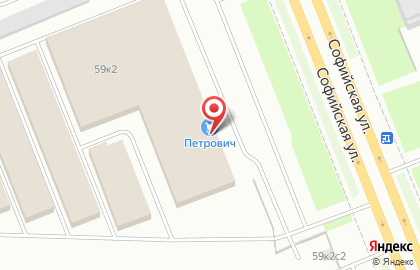 Строительный торговый дом Петрович на Софийской улице на карте