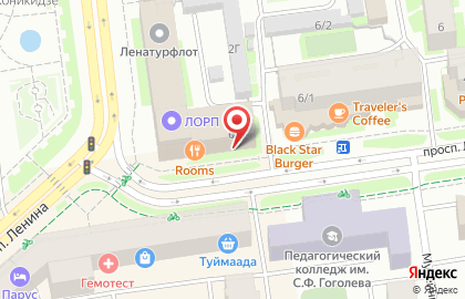 Рестобар Rooms на проспекте Ленина на карте