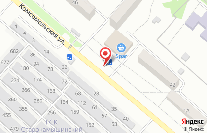 Продуктовый магазин Березки на Комсомольской на карте