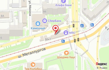 Торговый дом Ситно в Металлургическом районе на карте