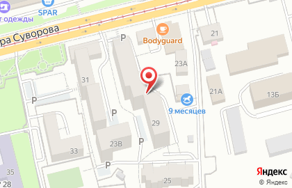 Магазин канцелярских товаров на улице А.Суворова на карте