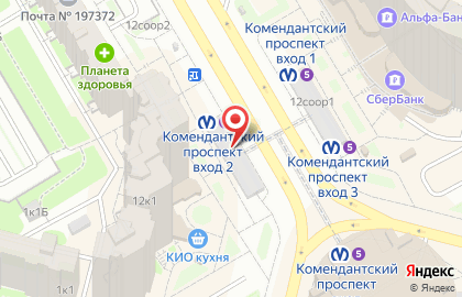 Оранж на улице Комендантский на карте