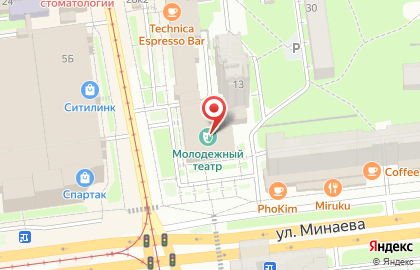 Магазин цветов на ул. Минаева, 13 на карте