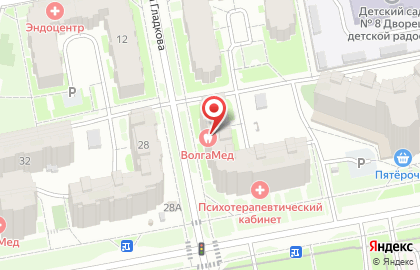 Стоматологическая клиника ВолгаМед на карте
