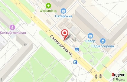 Супермаркет Магнит в Дзержинском районе на карте