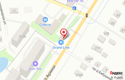 Торгово-производственная компания Grand Line на проспекте Красной Армии на карте