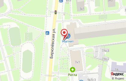 Киоск по продаже хлебобулочных изделий, район Бирюлёво Восточное на Бирюлёвской улице на карте