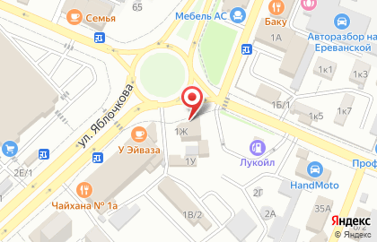 Киоск по продаже печатной продукции Роспечать на улице Яблочкова, 1п киоск на карте