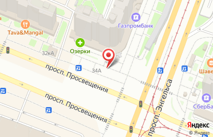 Магазин напитков и табачных изделий на проспекте Просвещения на карте