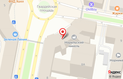 Норильское территориальное агентство воздушных сообщений на Гвардейской площади на карте