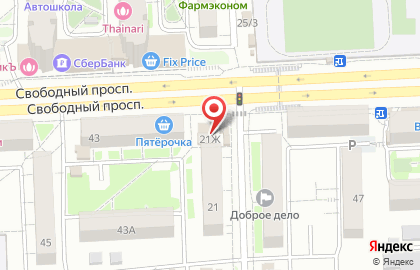 Хлебопекарное предприятие Хлеб Енисей на Красномосковской улице на карте