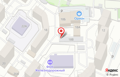 Автомат по продаже воды Vodorobot в Железнодорожном районе на карте