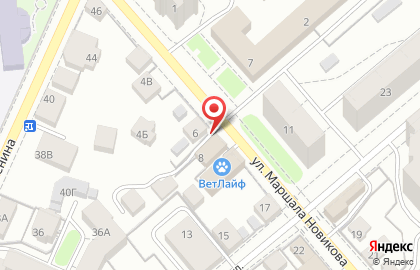 Торгово-сервисная фирма Антек на улице Маршала Новикова на карте