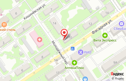 Аптека.ру на Фасадной улице на карте