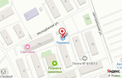 Продовольственный магазин Теремок на Молодёжной улице на карте