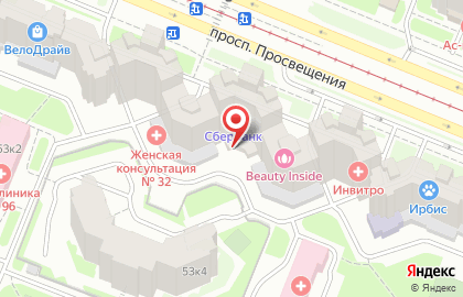 Потолки Петербурга (Просвещения) на карте