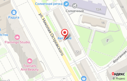 Гипермаркет автозапчастей АвтоМое на улице Николая Островского на карте
