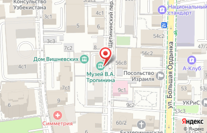 Музей В.А. Тропинина и московских художников его времени на карте