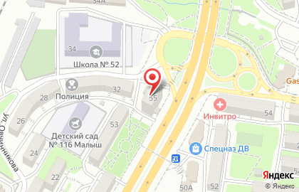 Оптово-розничный магазин МЕГА Дискаунтер на проспекте 100-летия Владивостока на карте