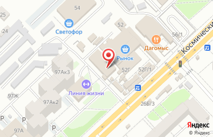 Магазин фруктов и овощей на Космическом проспекте на карте