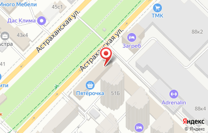 Строительно-монтажная компания Парадигма на Астраханской улице на карте