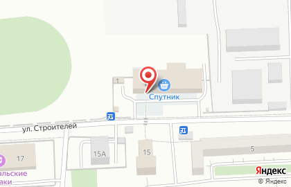 Дискаунтер Наш на улице Строителей на карте