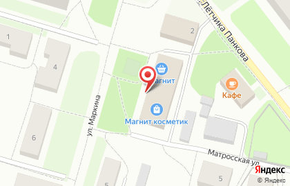 Супермаркет Магнит на улице Маркина на карте