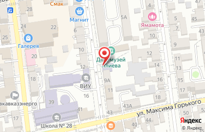 Владикавказский институт управления на Бородинской улице на карте