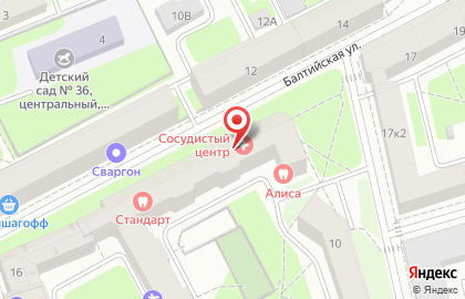 Инновационный сосудистый центр в Санкт-Петербурге на карте