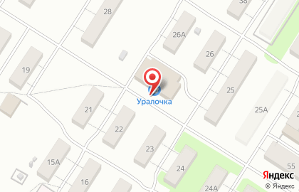 Продуктовый магазин Уралочка в Ханты-Мансийске на карте
