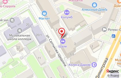 Гостиница Shale на Площади Гарина-Михайловского на карте