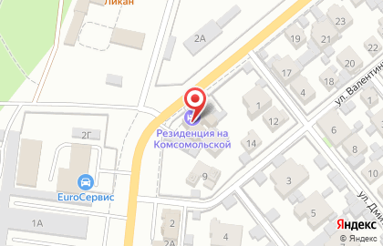 Резиденция на Комсомольской на карте