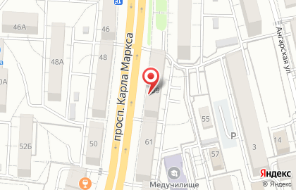Банкомат Кредит Европа банк на проспекте Карла Маркса, 59 на карте