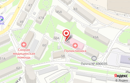 Поликлиника, Приморская краевая клиническая больница №2 на карте
