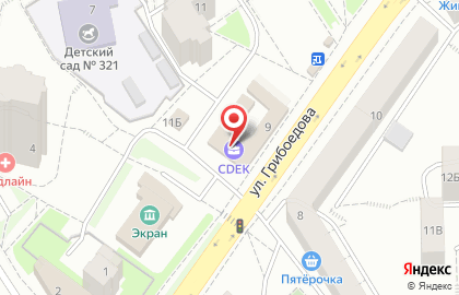 Компания по производству чулочно-носочных изделий Фабрика Носков на улице Грибоедова на карте