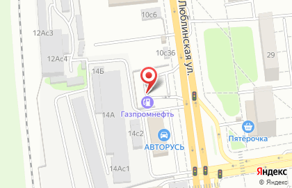Автомойка Газпромнефть на метро Печатники на карте