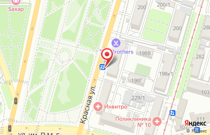Магазин алкогольных напитков Красное & Белое на Красной улице на карте