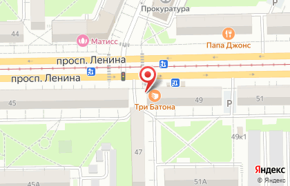 Киоск по продаже фруктов и овощей на проспекте Ленина на карте