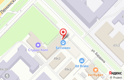 Зоомагазин Бетховен на Ленинском проспекте на карте