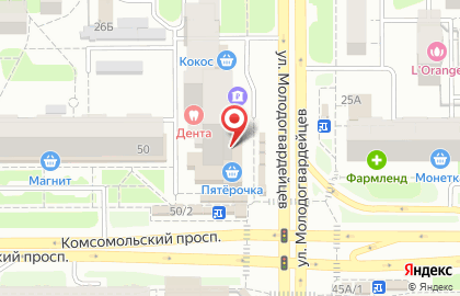 Магазин кондитерских изделий Уральские кондитеры на улице Молодогвардейцев на карте