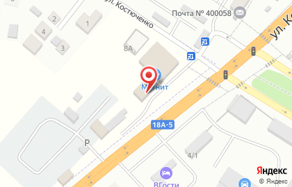 Магазин автотоваров на ул. Костюченко, 3Б на карте